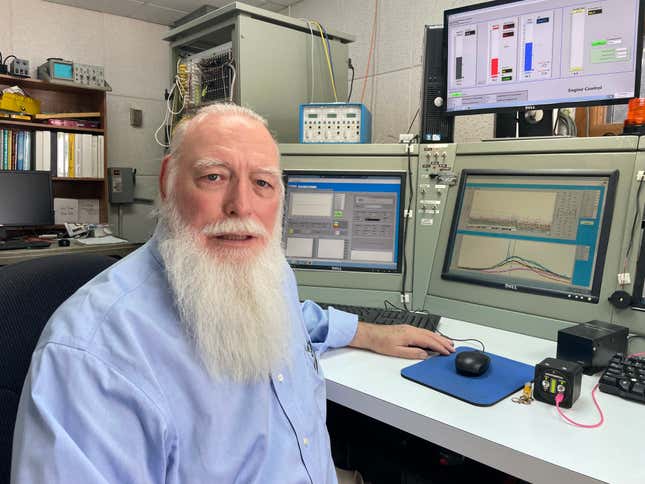 George Braly at the General Aviation Modifications Inc. offices in Ada, Oklahoma.