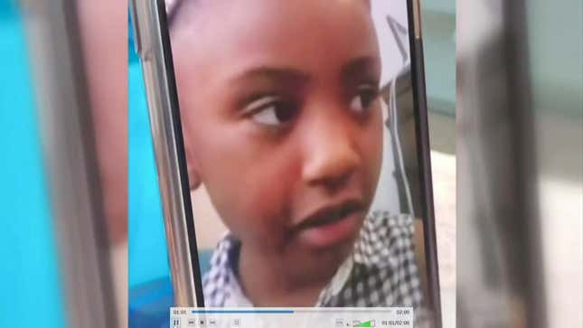 A still video of George Floyd’s daughter Gianna testifying at Derek Chauvin’s sentencing hearing.