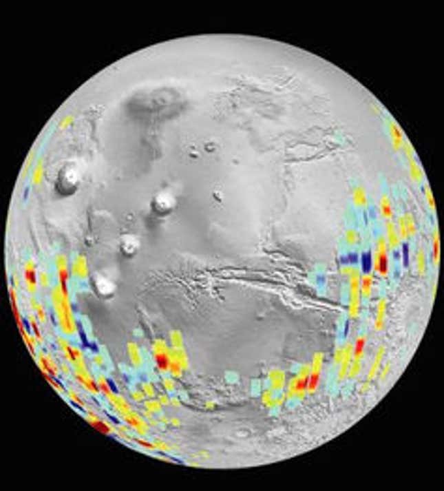 Mars’s patchy magnetic field.
