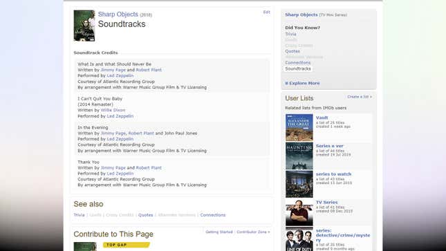 A screenshot of IMDb