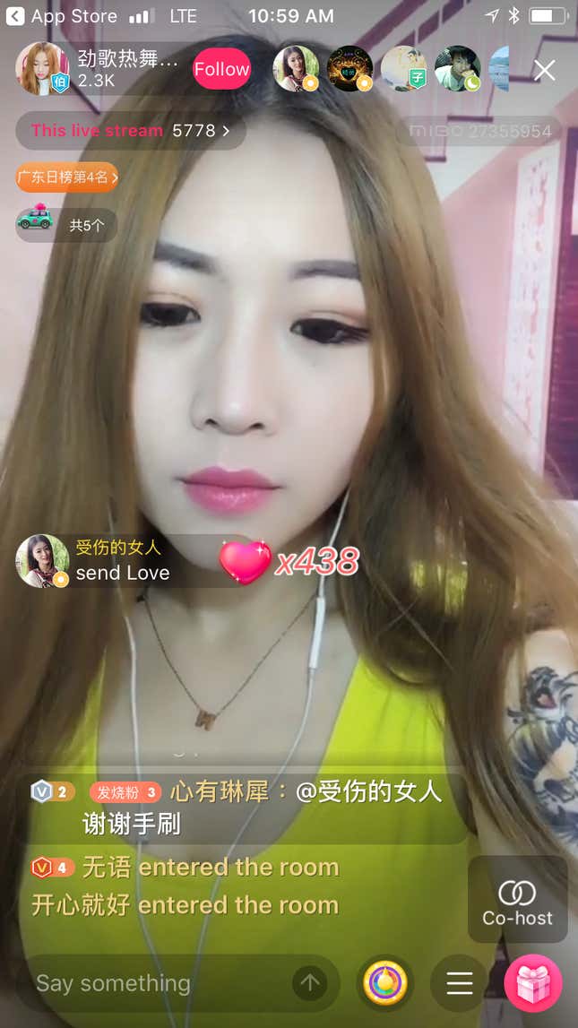 Mi Live, Xiaomi’s livestreaming app.