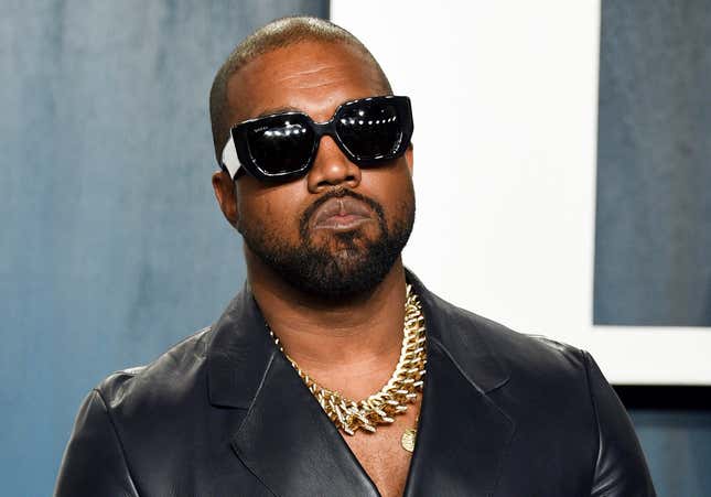 Kanye West arrives at the Vanity Fair Oscar Party on Feb. 9, 2020, in Beverly Hills, Calif. West’s Twitter and Instagram accounts have been locked because of posts by the rapper, now known legally as Ye, that were widely deemed antisemitic, according to reports, Sunday, Oct. 9, 2022.