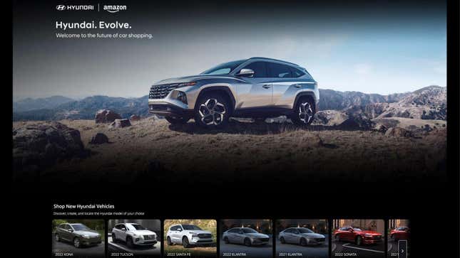 Image for article titled This Digital Showroom Will Let You Buy A New Hyundai Through Amazon
