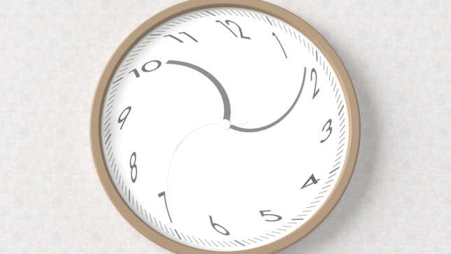 Image of distorted clock