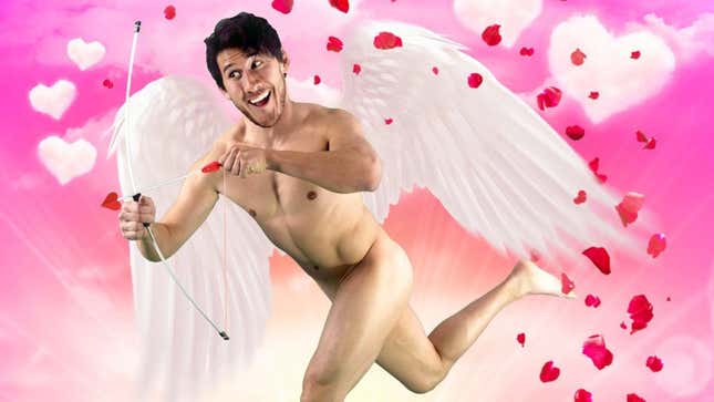 An image of YouTuber Mark "Markiplier" Fischbach posing for his Tasteful Nudes Calendar from 2018.