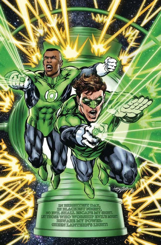 Hal Jordan and John Stewart on the cover of Green Lantern #1 80th Anniversary 100 Page Spectacular