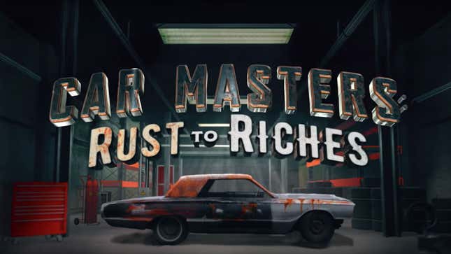 The title screen from Car Masters: Rust to Riches. 