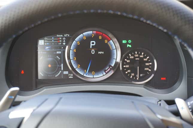 Image for article titled The Lexus RC F&#39;s Speedometer Is Weirdly Small And Honestly Pointless