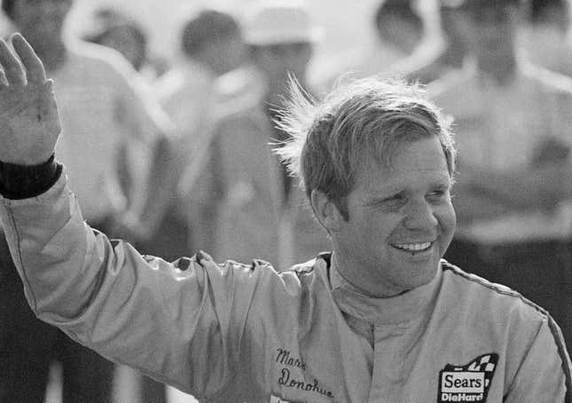 Mark Donohue at a 1971 event at Ontario Motor Speedway.