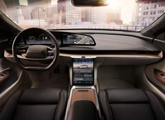 The interior of the 2023 Lucid Air Touring
