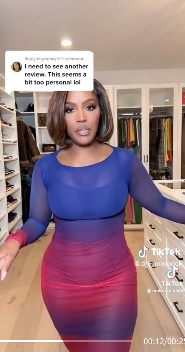 Image for article titled Fashion Influencer Goes After Jordyn Woods' New Mesh Dress on Tiktok