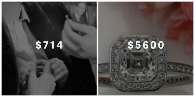 Before inflation adjustment, that 1930s ring was just $110.