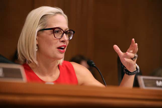 Image for article titled Kyrsten Sinema Is Cashing in on Her Opposition to the Reconciliation Bill
