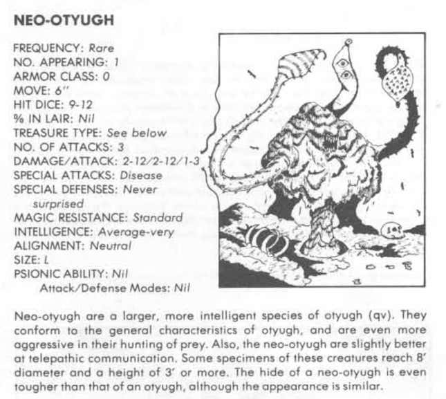 23 Strangest Creatures From D&D's First Edition Monster Manual