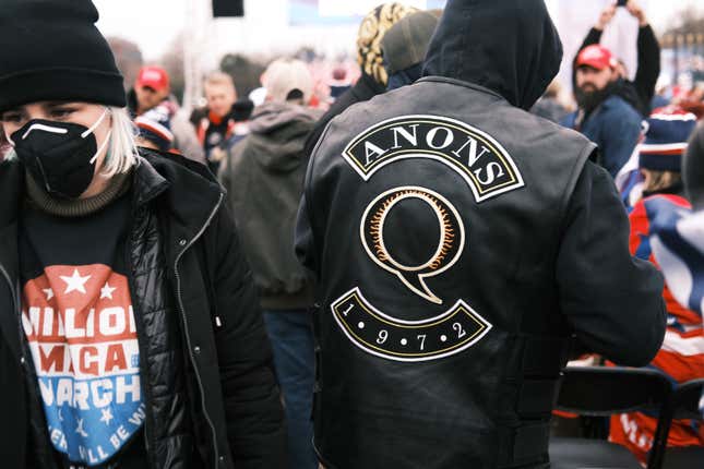 The crowd at the Stop The Steal rally on January 6 in Washington, D.C.