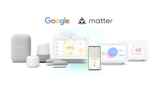 A render of Google's smart home devices
