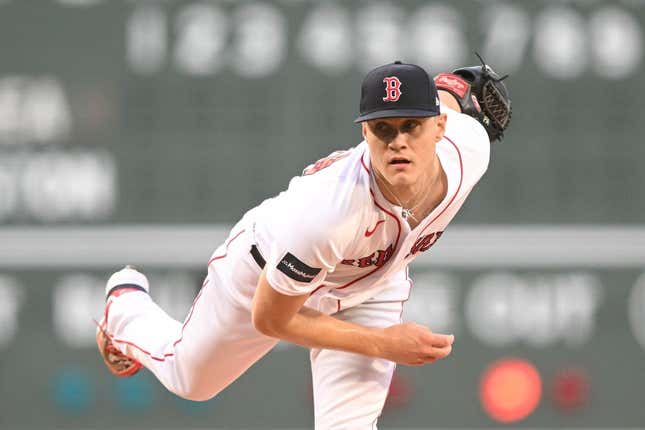 May 15, 2023; Boston, Massachusetts, USA; Boston Red Sox starting pitcher Tanner Houck (89) pitches against the Seattle Mariners during the first inning at Fenway Park.