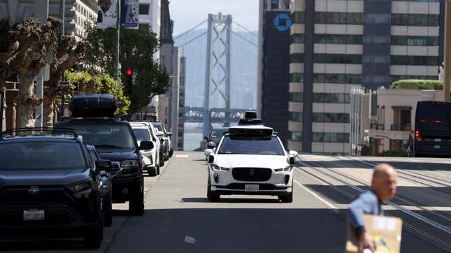 A Waymo robotaxi on the streets of San Francisco. 