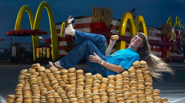 Donald Gorske atop his Big Mac throne
