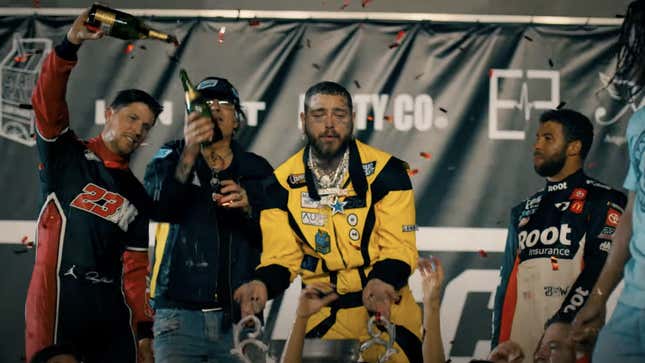 Image for article titled NASCAR Plays A Star Role In Post Malone&#39;s New Music Video