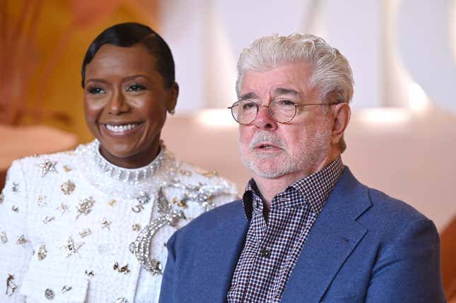 Mellody Hobson and George Lucas attend MoMA’s Party in the Garden 2022 at The Museum of Modern Art in New York, NY, June 7, 2022.
