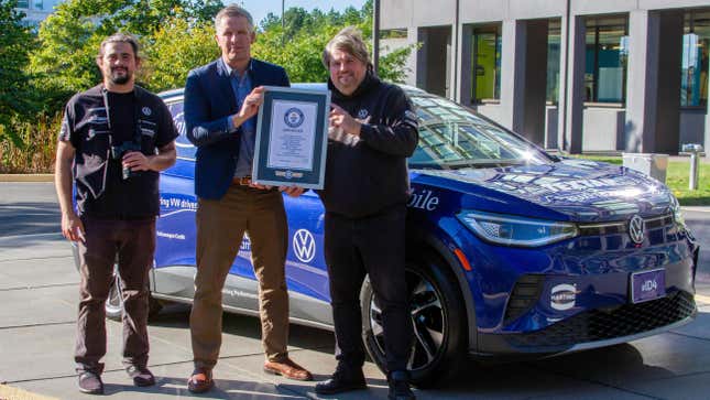 Image for article titled A Volkswagen ID.4 Just Finished A World Record-Setting Road Trip