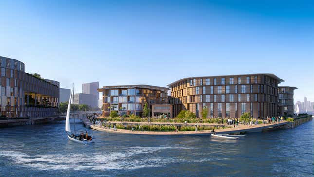 Pop-up harbor city.