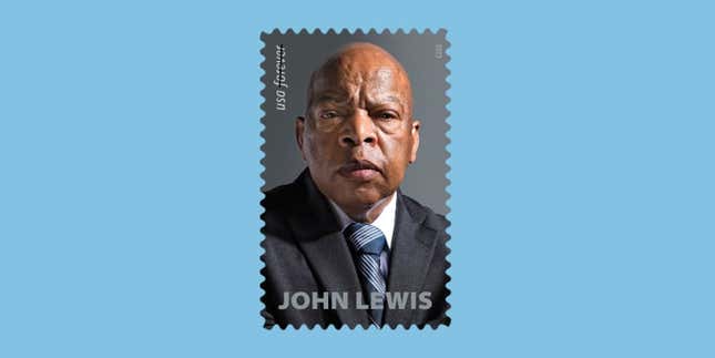 USPS released an image of the commemorative John Lewis stamp.
