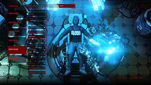 A screenshot from Neon Giant's The Ascent