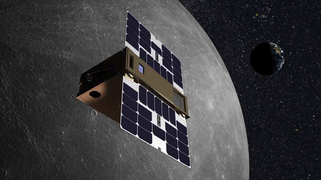 Artist’s impression of Lockheed Martin’s LunIR cubesat, which failed shortly after launch.