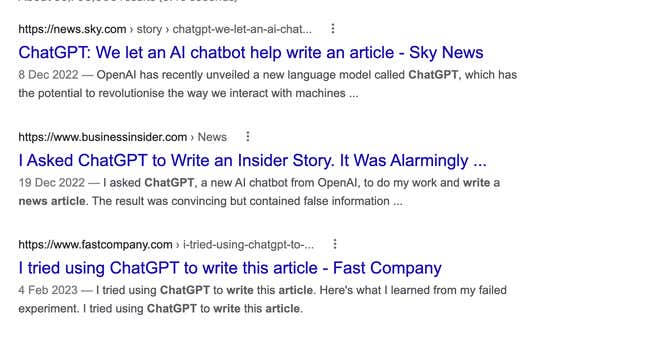 Journalists imagine replacing themselves with ChatGPT.