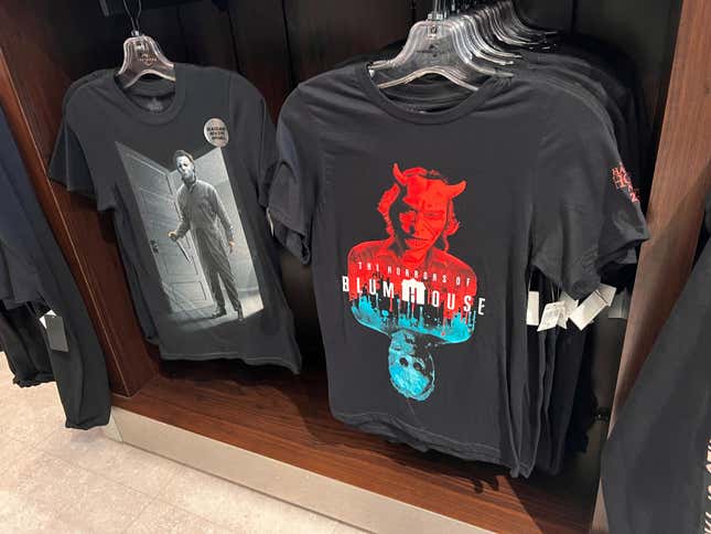 Michael Myers, The Grabber and Freaky killer on officiall horror nights merch