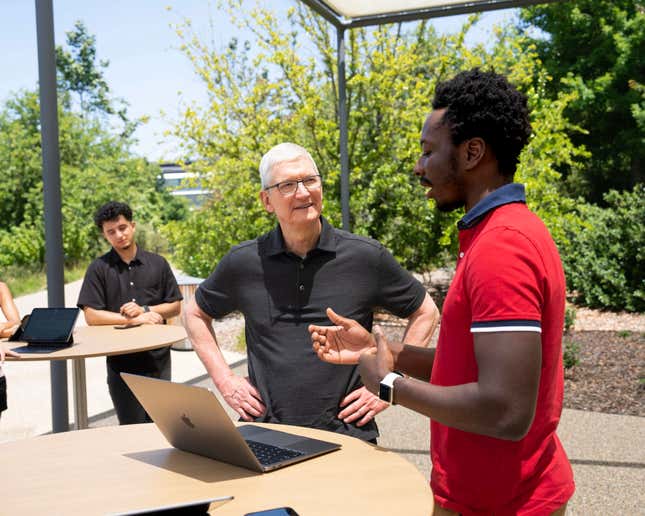 Yemi with Apple’s CEO, Tim Cook