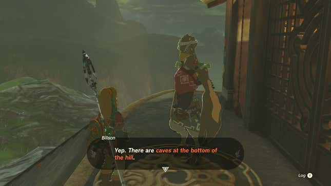 Link has a chat with Billson.