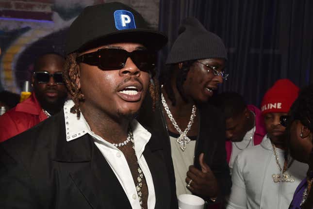 Gunna and Young Thug attend Gunna’s DS4EVER LA Listening Party on January 06, 2022 in Los Angeles, California.