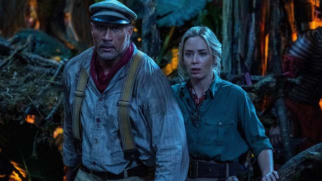Dwayne Johnson and Emily Blunt in Jungle Cruise