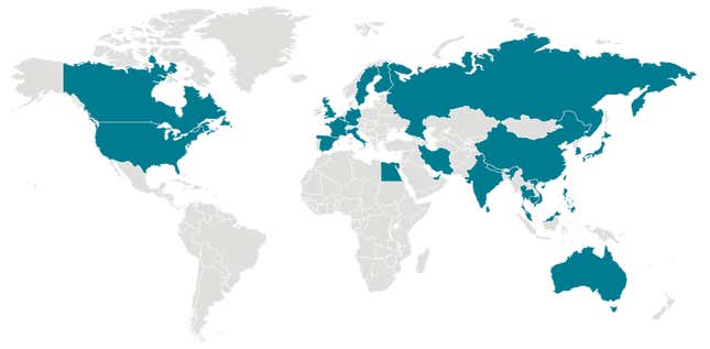 coronavirus infection map
