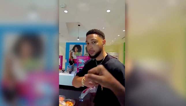 Ben Simmons was approached while shopping