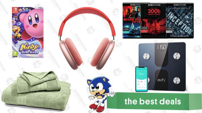 Image for article titled Wednesday&#39;s Best Deals: Apple AirPods Max, Nintendo Switch Games, Resident Evil Village, Cotton Bath Towels, Eufy Smart Scale C1, Sci-Fi Movie 4K Blu-rays, and More