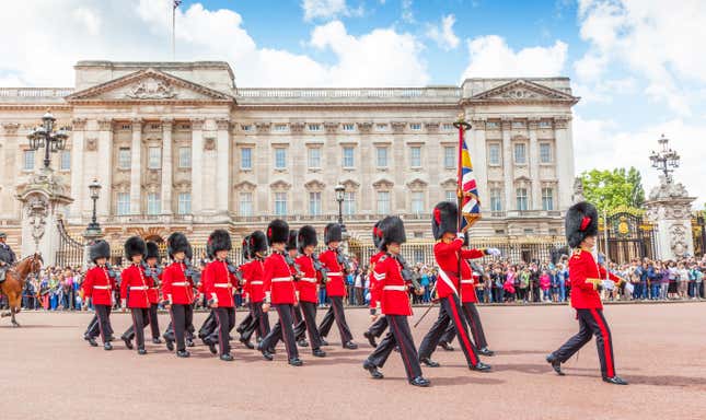 Stock photo of Buckingham Palace guards