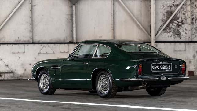 A photo of the rear end on the Aston Martin DB6