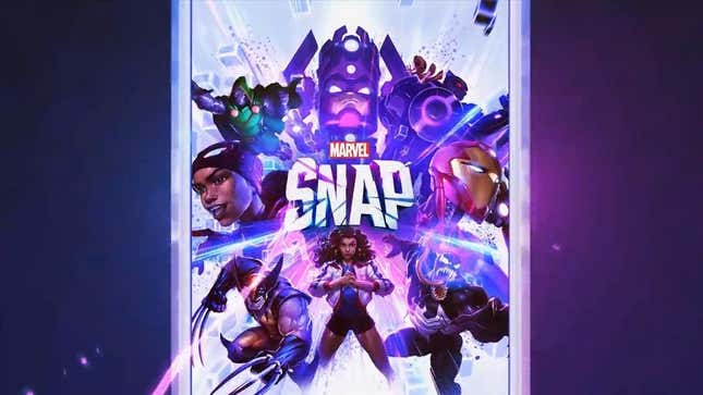 Key art for Marvel Snap shows heroes and villains.