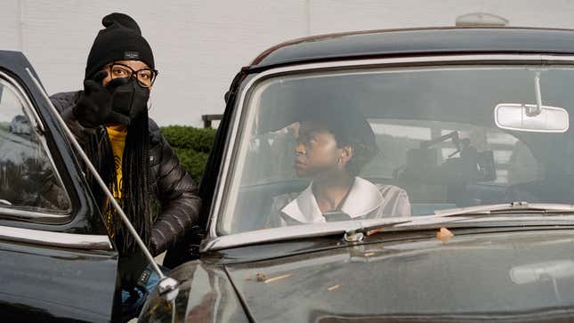 Director Chinonye Chukwu and actor Danielle Deadwyler on the set of Till