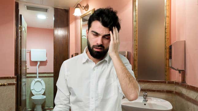 Image for article titled Blackout Drunk Man Desperately Searches For Toilet To Fall Asleep On