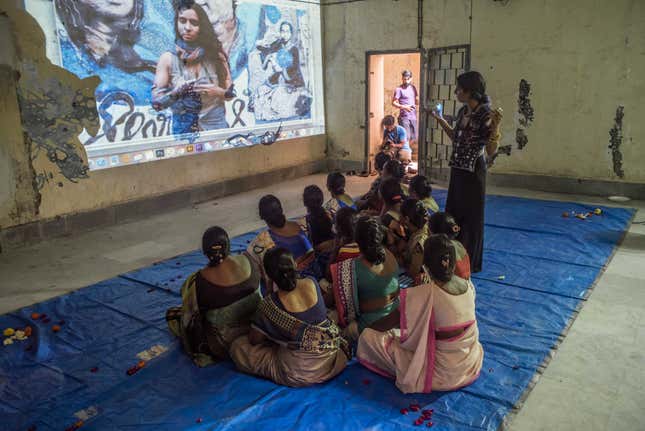 A screening by the non-profit Fearless Collective.