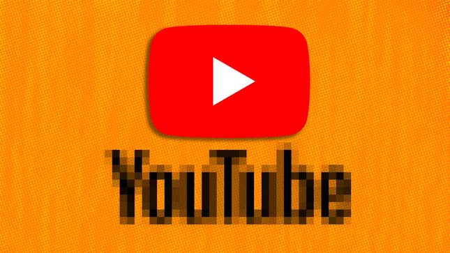 This is an image of the YouTube logo, with the word "YouTube" blurred out.