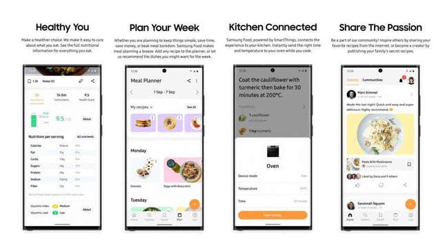Samsung launched a Food app