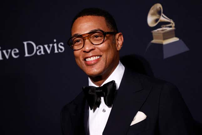 US television journalist Don Lemon arrives for the Recording Academy and Clive Davis pre-Grammy gala at the Beverly Hilton hotel in Beverly Hills, California on February 4, 2023
