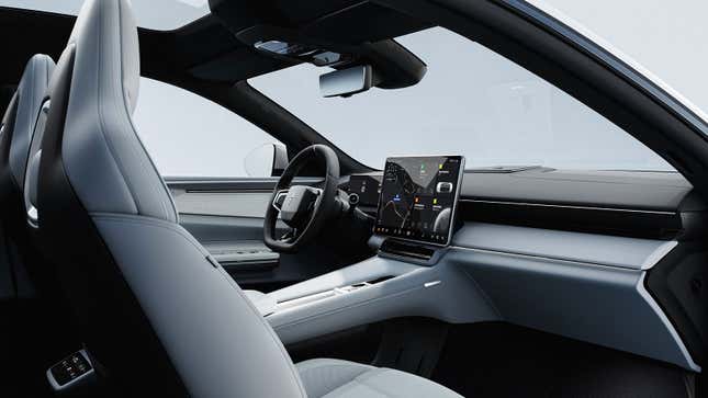 A render of the interior of the Polestar 4. 