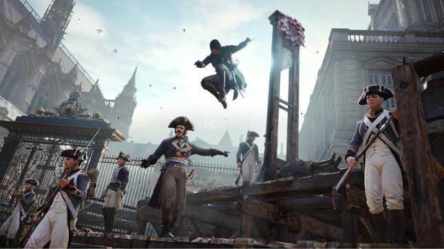 Assassin's Creed Unity's Arno slashes prices across the franchise at the guillotine. 